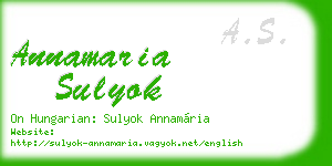 annamaria sulyok business card